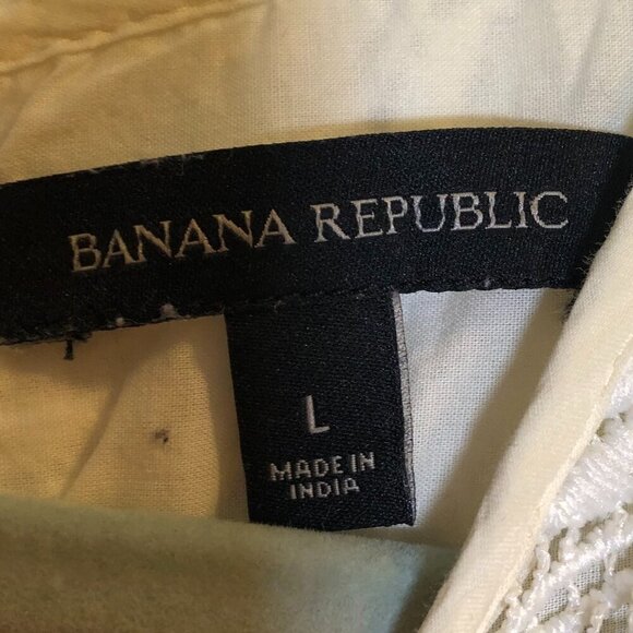 BOGO Banana Republic Lace Lined Sleeveless Blouse Size L - Picture 4 of 9